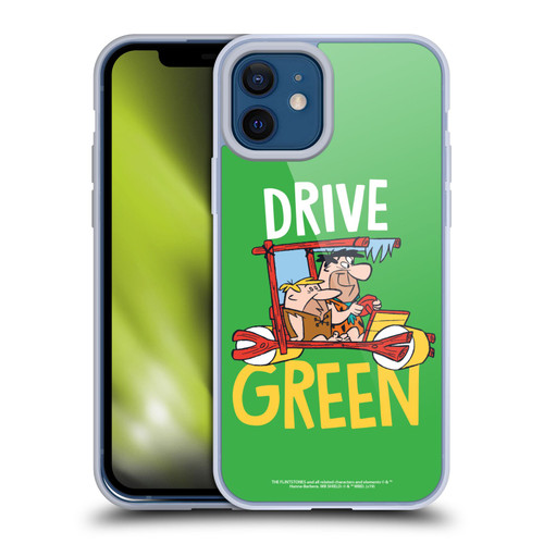 The Flintstones Graphics Drive Green Soft Gel Case for Apple iPhone 12 / iPhone 12 Pro