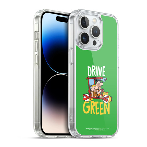 The Flintstones Graphics Drive Green Soft Gel Case for Apple iPhone 13 Pro & MagSafe