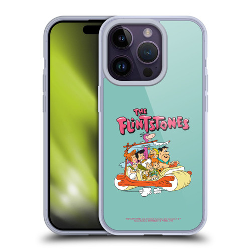 The Flintstones Graphics Family Soft Gel Case for Apple iPhone 14 Pro