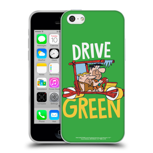 The Flintstones Graphics Drive Green Soft Gel Case for Apple iPhone 5c