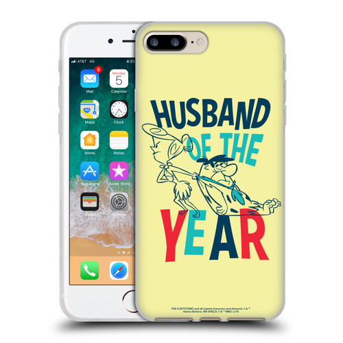 The Flintstones Graphics Husband Of The Year Soft Gel Case for Apple iPhone 7 Plus / iPhone 8 Plus