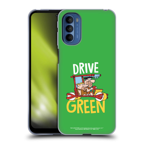 The Flintstones Graphics Drive Green Soft Gel Case for Motorola Moto G41