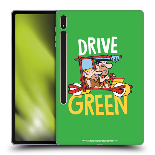 The Flintstones Graphics Drive Green Soft Gel Case for Samsung Galaxy Tab S8 Plus