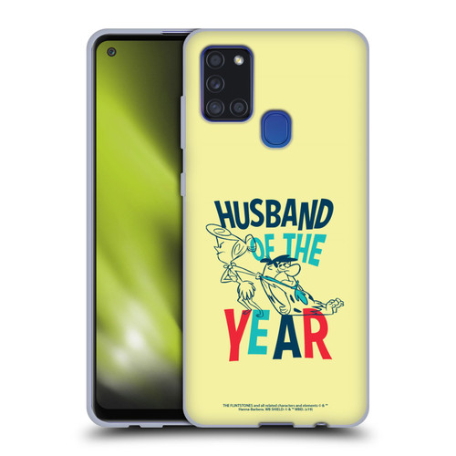 The Flintstones Graphics Husband Of The Year Soft Gel Case for Samsung Galaxy A21s (2020)