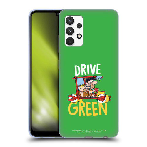 The Flintstones Graphics Drive Green Soft Gel Case for Samsung Galaxy A32 (2021)