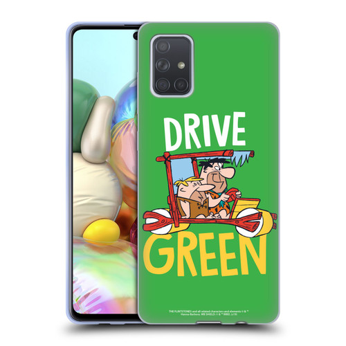 The Flintstones Graphics Drive Green Soft Gel Case for Samsung Galaxy A71 (2019)