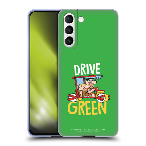 The Flintstones Graphics Drive Green Soft Gel Case for Samsung Galaxy S21 5G