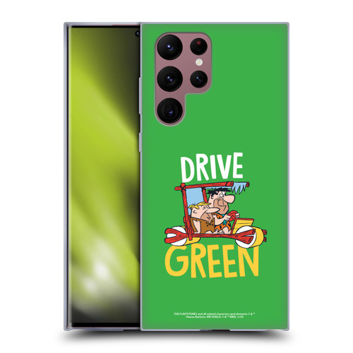 The Flintstones Graphics Drive Green Soft Gel Case for Samsung Galaxy S22 Ultra 5G