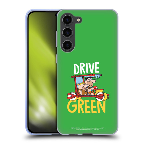 The Flintstones Graphics Drive Green Soft Gel Case for Samsung Galaxy S23+ 5G