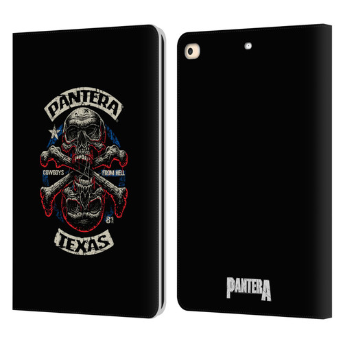 Pantera Art Double Cross Leather Book Wallet Case Cover For Apple iPad 9.7 2017 / iPad 9.7 2018