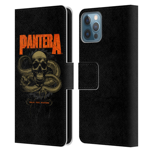 Pantera Art Drag The Waters Leather Book Wallet Case Cover For Apple iPhone 12 / iPhone 12 Pro