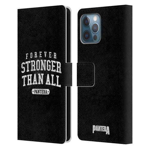 Pantera Art Stronger Than All Leather Book Wallet Case Cover For Apple iPhone 12 Pro Max