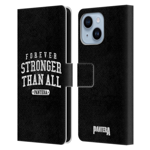 Pantera Art Stronger Than All Leather Book Wallet Case Cover For Apple iPhone 14 Plus