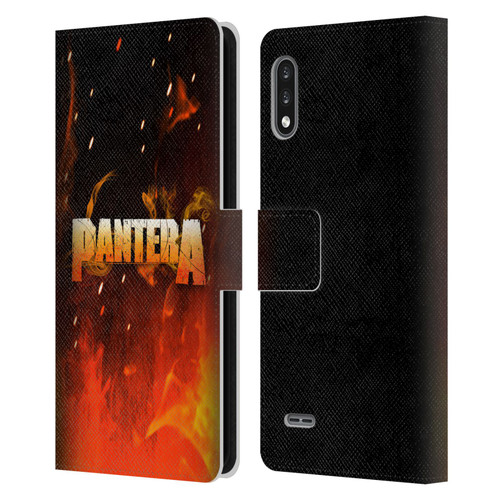 Pantera Art Fire Leather Book Wallet Case Cover For LG K22