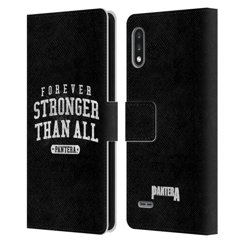 Pantera Art Stronger Than All Leather Book Wallet Case Cover For LG K22