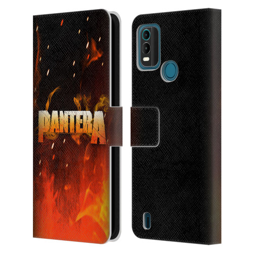 Pantera Art Fire Leather Book Wallet Case Cover For Nokia G11 Plus