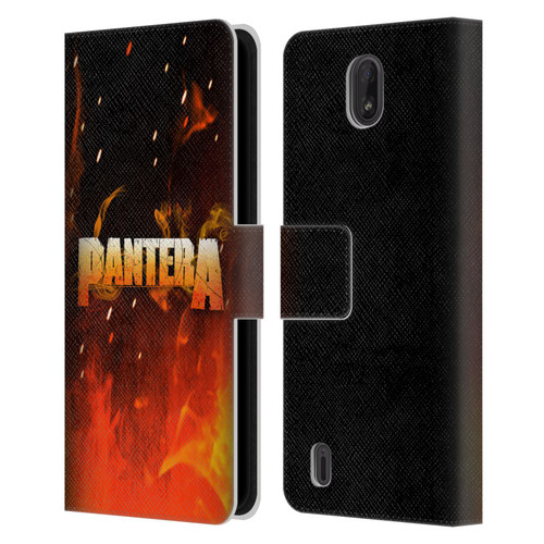 Pantera Art Fire Leather Book Wallet Case Cover For Nokia C01 Plus/C1 2nd Edition