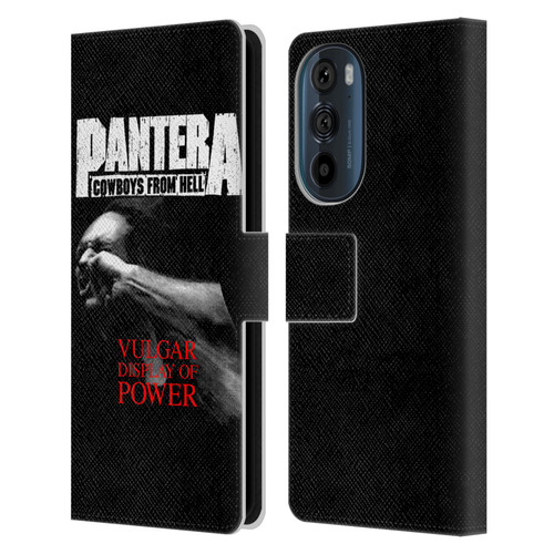 Pantera Art Vulgar Leather Book Wallet Case Cover For Motorola Edge 30
