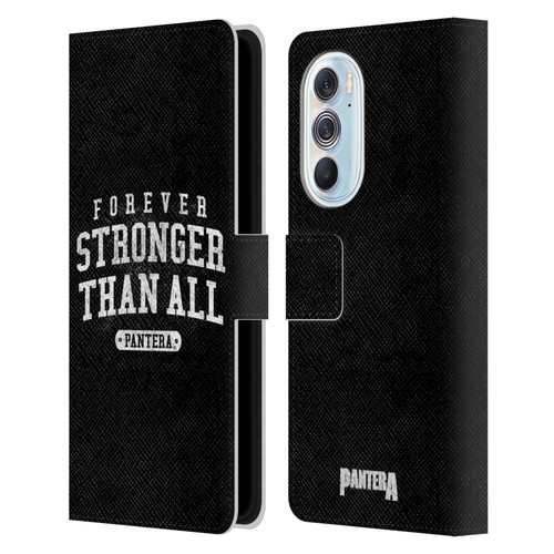 Pantera Art Stronger Than All Leather Book Wallet Case Cover For Motorola Edge X30