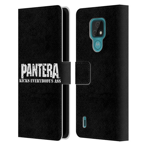 Pantera Art Kicks Leather Book Wallet Case Cover For Motorola Moto E7