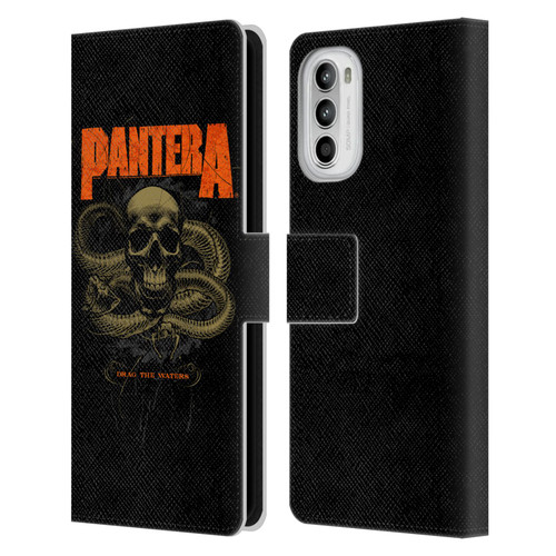 Pantera Art Drag The Waters Leather Book Wallet Case Cover For Motorola Moto G52