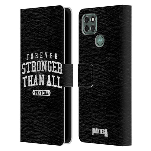 Pantera Art Stronger Than All Leather Book Wallet Case Cover For Motorola Moto G9 Power