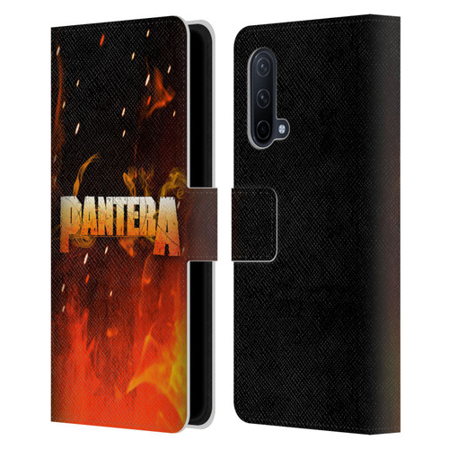 Pantera Art Fire Leather Book Wallet Case Cover For OnePlus Nord CE 5G