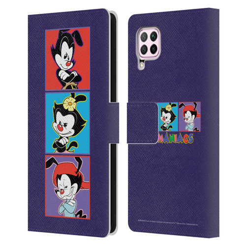 Animaniacs Graphics Tiles Leather Book Wallet Case Cover For Huawei Nova 6 SE / P40 Lite