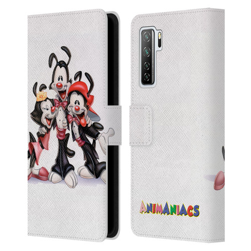 Animaniacs Graphics Formal Leather Book Wallet Case Cover For Huawei Nova 7 SE/P40 Lite 5G
