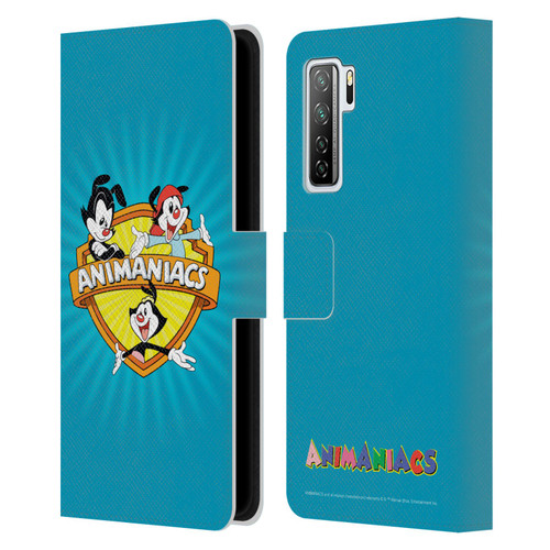 Animaniacs Graphics Logo Leather Book Wallet Case Cover For Huawei Nova 7 SE/P40 Lite 5G