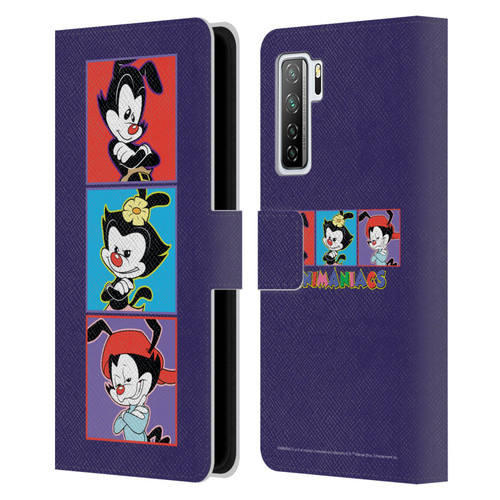 Animaniacs Graphics Tiles Leather Book Wallet Case Cover For Huawei Nova 7 SE/P40 Lite 5G