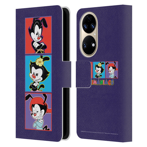 Animaniacs Graphics Tiles Leather Book Wallet Case Cover For Huawei P50