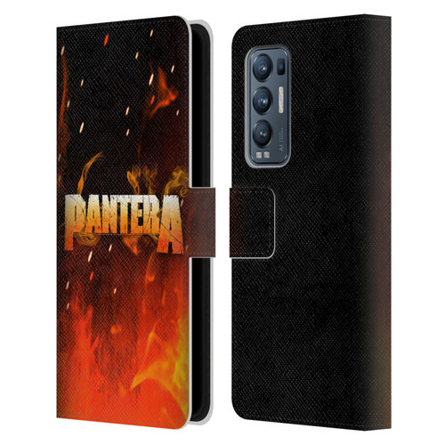 Pantera Art Fire Leather Book Wallet Case Cover For OPPO Find X3 Neo / Reno5 Pro+ 5G