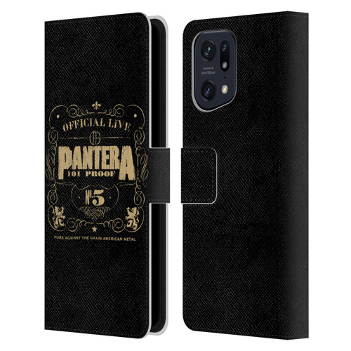Pantera Art 101 Proof Leather Book Wallet Case Cover For OPPO Find X5