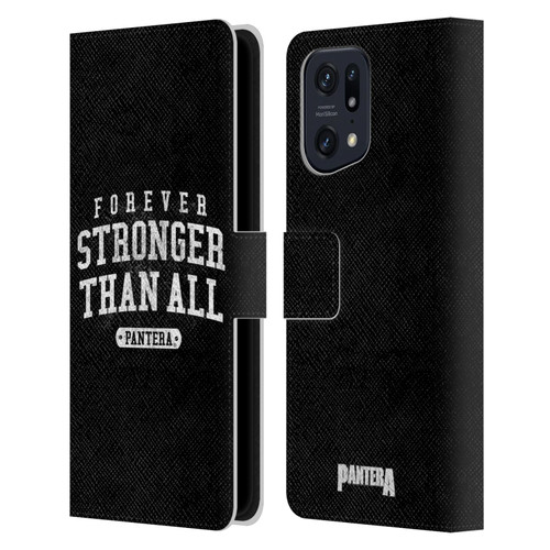 Pantera Art Stronger Than All Leather Book Wallet Case Cover For OPPO Find X5