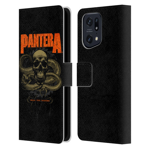 Pantera Art Drag The Waters Leather Book Wallet Case Cover For OPPO Find X5 Pro