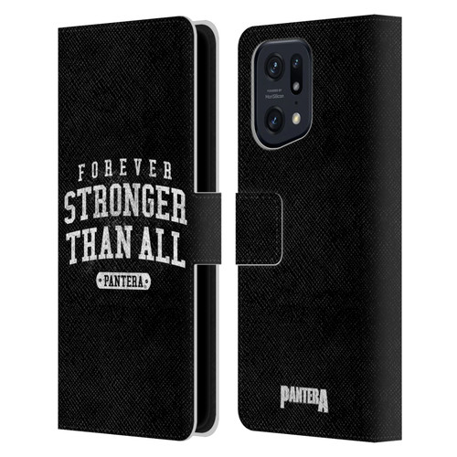 Pantera Art Stronger Than All Leather Book Wallet Case Cover For OPPO Find X5 Pro