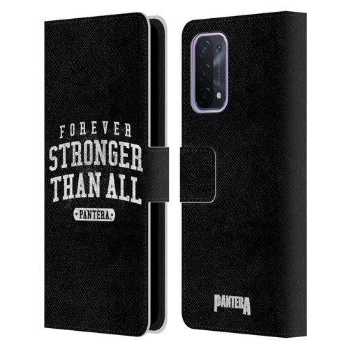 Pantera Art Stronger Than All Leather Book Wallet Case Cover For OPPO A54 5G