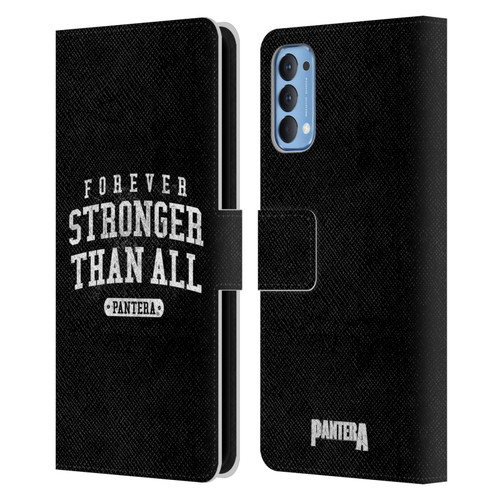 Pantera Art Stronger Than All Leather Book Wallet Case Cover For OPPO Reno 4 5G