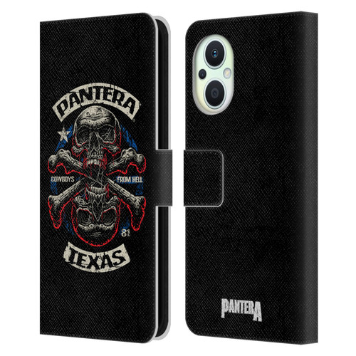 Pantera Art Double Cross Leather Book Wallet Case Cover For OPPO Reno8 Lite