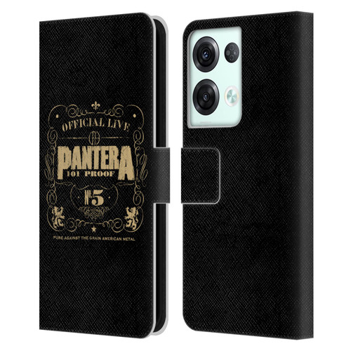 Pantera Art 101 Proof Leather Book Wallet Case Cover For OPPO Reno8 Pro