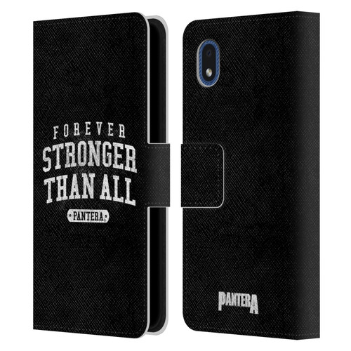 Pantera Art Stronger Than All Leather Book Wallet Case Cover For Samsung Galaxy A01 Core (2020)