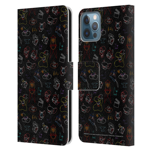 Animaniacs Graphics Pattern Leather Book Wallet Case Cover For Apple iPhone 12 / iPhone 12 Pro