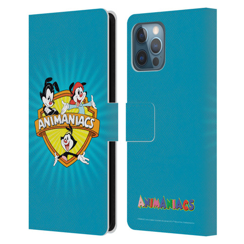 Animaniacs Graphics Logo Leather Book Wallet Case Cover For Apple iPhone 12 Pro Max