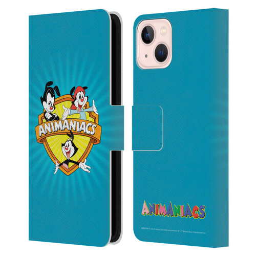 Animaniacs Graphics Logo Leather Book Wallet Case Cover For Apple iPhone 13