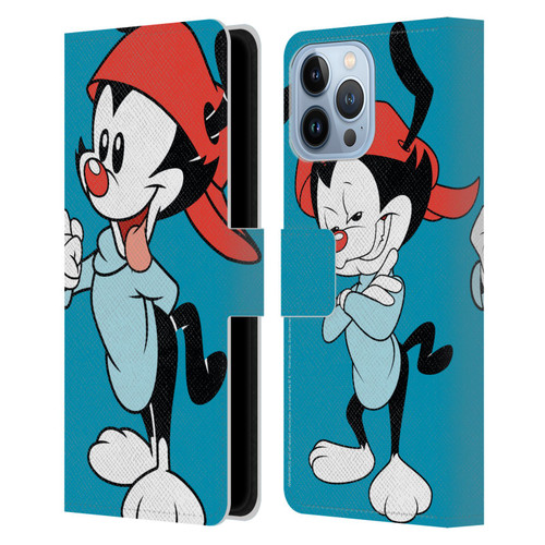 Animaniacs Graphics Wakko Leather Book Wallet Case Cover For Apple iPhone 13 Pro Max