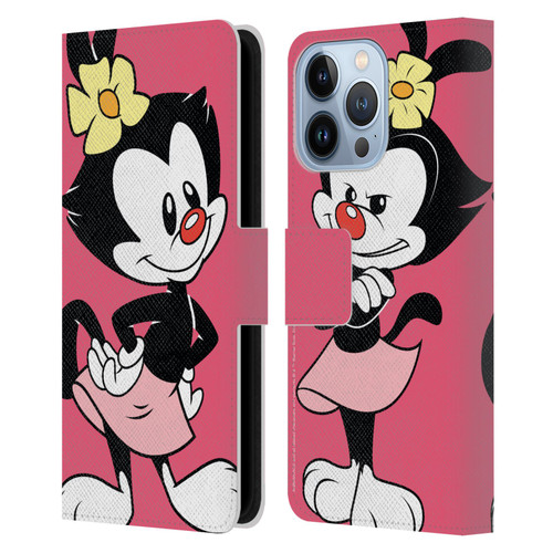 Animaniacs Graphics Dot Leather Book Wallet Case Cover For Apple iPhone 13 Pro