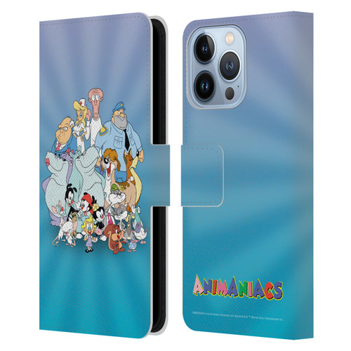 Animaniacs Graphics Group Leather Book Wallet Case Cover For Apple iPhone 13 Pro