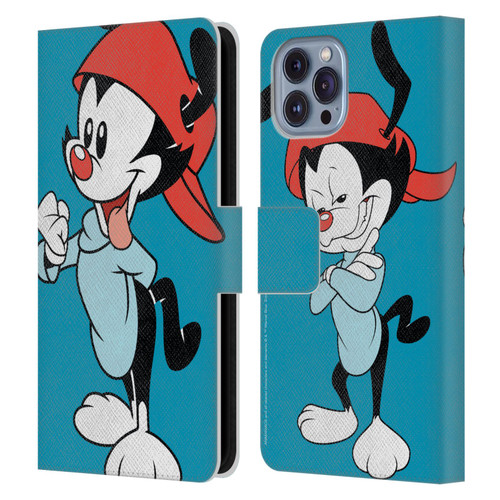 Animaniacs Graphics Wakko Leather Book Wallet Case Cover For Apple iPhone 14