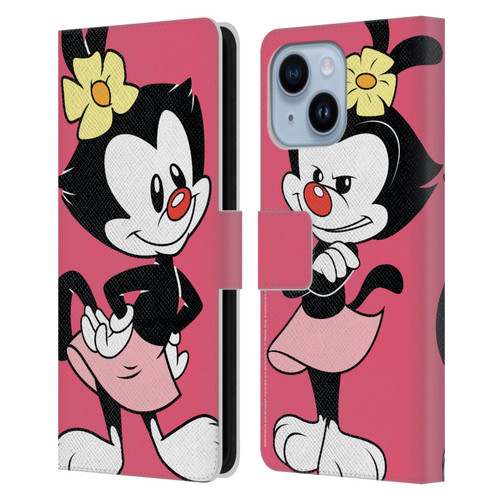Animaniacs Graphics Dot Leather Book Wallet Case Cover For Apple iPhone 14 Plus